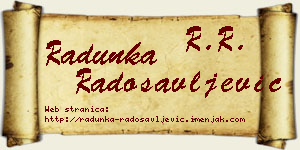 Radunka Radosavljević vizit kartica